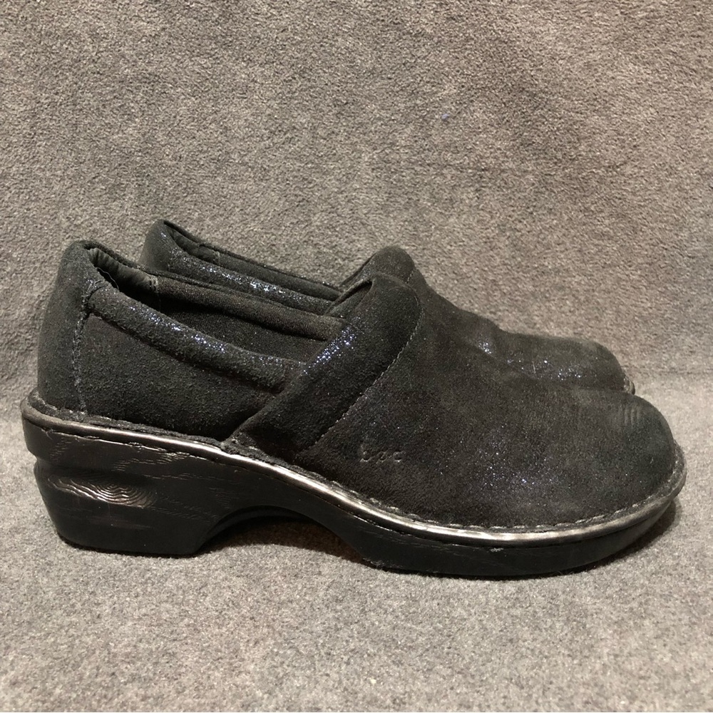 BOC Born Concept Peggy Women’s Shoes Size 9M Black Blue Shimmer Comfort Clogs